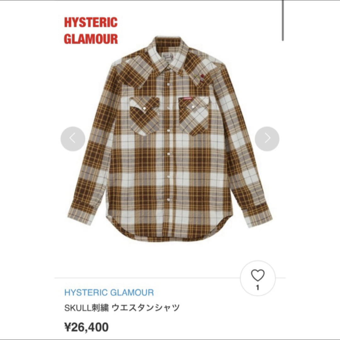 ラウンド  人気】HYSTERIC GLAMOUR SKULL刺繍 ウエスタンシャツ（HYSTERIC トップス