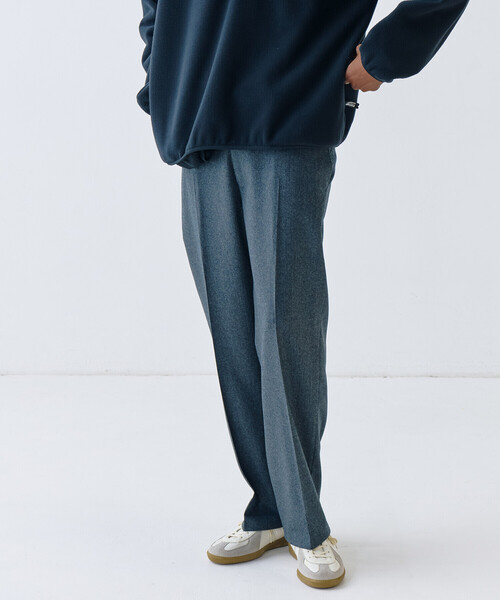 【極美品】CARUSO | bshop別注スラックス ネイビー 44 極美品】CARUSO | bshop別注スラックス ネイビー 44