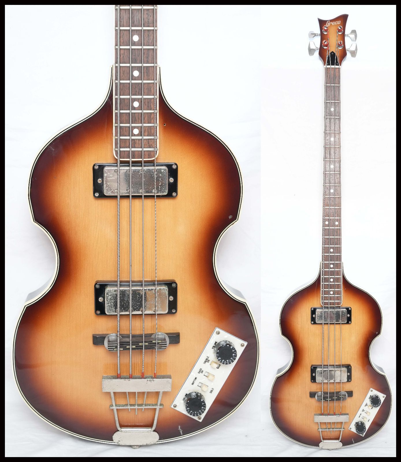 Greco? バイオリンベース ポールマッカートニー 日本製 ジャンク ☆GRECO☆VB-500 バイオリンベース セットネック仕様 1982年製