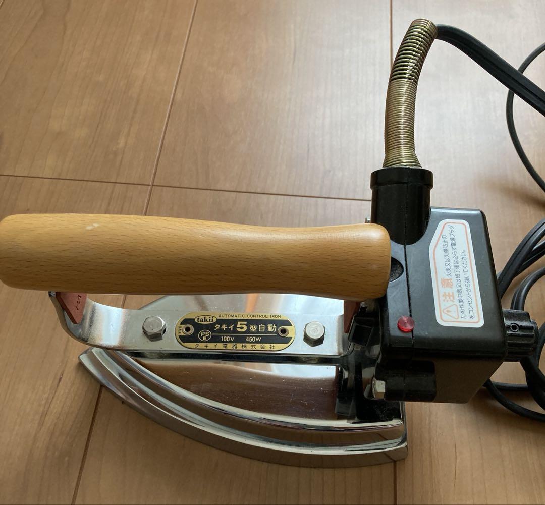 【美品】タキイ式 工業用電気アイロン 4H型 タキイ 電器 工業用 電気 アイロン 4H型 数量限定 復刻 : 洋裁