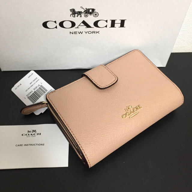 COAOH ハンドバック COACH コーチ 折り財布 ヌードピンク 二つ折り財布（楽天市場