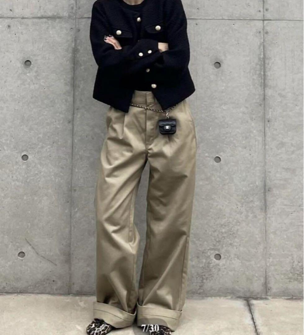 ok.soon× Dickies wide chino pants Msize（Dickies Chino
