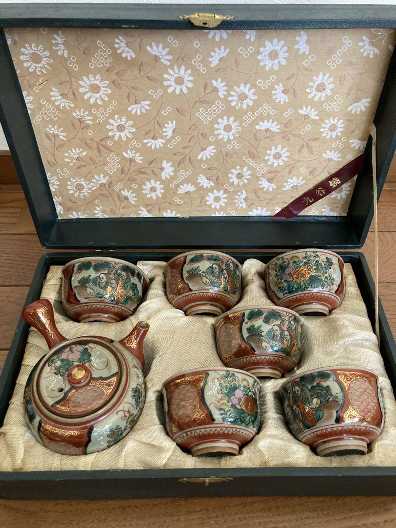 九谷焼の茶器7点 九谷庄三 余ん