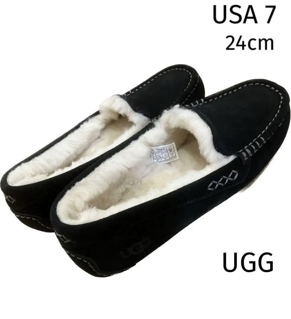 新品 24cm■UGG アンスレー ブラック モカシン US7 正規品 楽天市場】(SALE)UGG(アグ)レディース ムートン シューズ