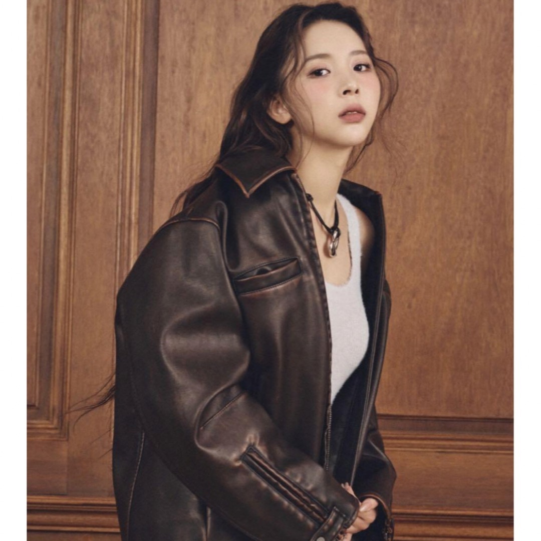 ［数量限定］MICHIXSLY ミチ　レザージャケット　ブラウン　美品 MICHIXSLY F／LEATHER ジャケット♡ブラウン♡ミチスライコラボ