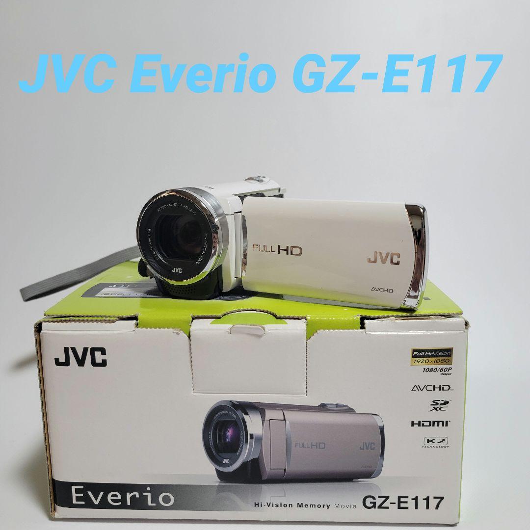 【美品】JVC ケンウッド ビデオカメラ GZ-E117-Wホワイト JVC Everio GZ-E117 ホワイト （ビデオカメラ GZ-E117 Web
