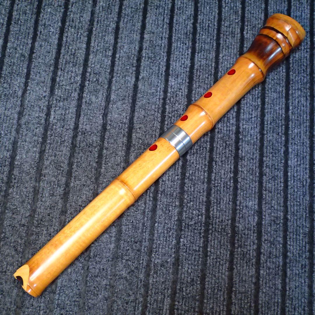 尺八 ワダ楽器 品番0152蝴蝶 高級曲管(楓)1尺5寸(F管) （ワダ