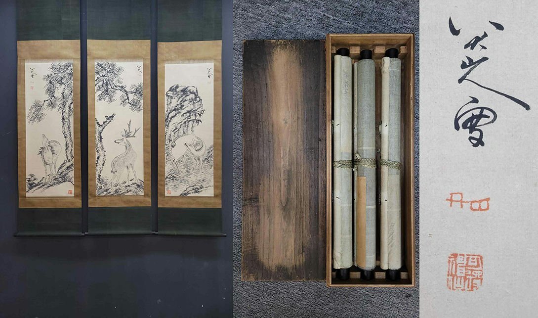掛け軸　「君子五品　珍果拾遺」　設色水墨画　肉筆画　書斎飾り 61Z7GlSZkGL._UF350,350_QL80_.jpg