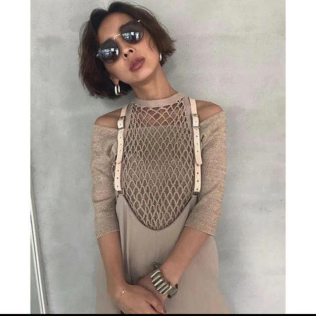 ちよがみMEDI CROCHET LAYERED KNIT AMERI Ameri（アメリ）の「MEDI CROCHET LAYERED KNIT（ニット