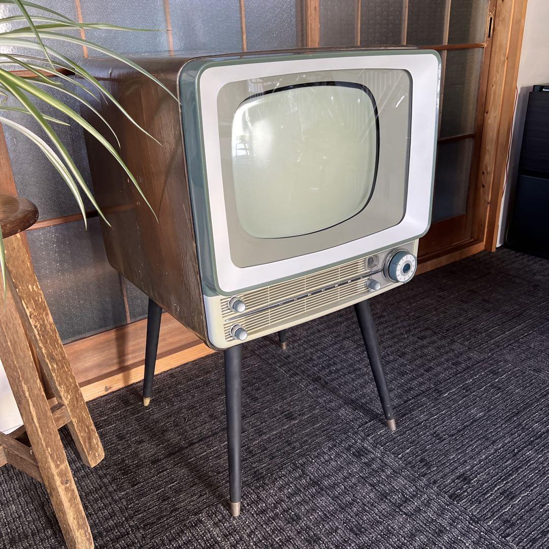アンティークテレビ　昭和レトロ　レトロ家具　アンティーク　昭和テレビ　レトロ 昭和レトロ カラーテレビ（実働品／インテリア／アンティーク