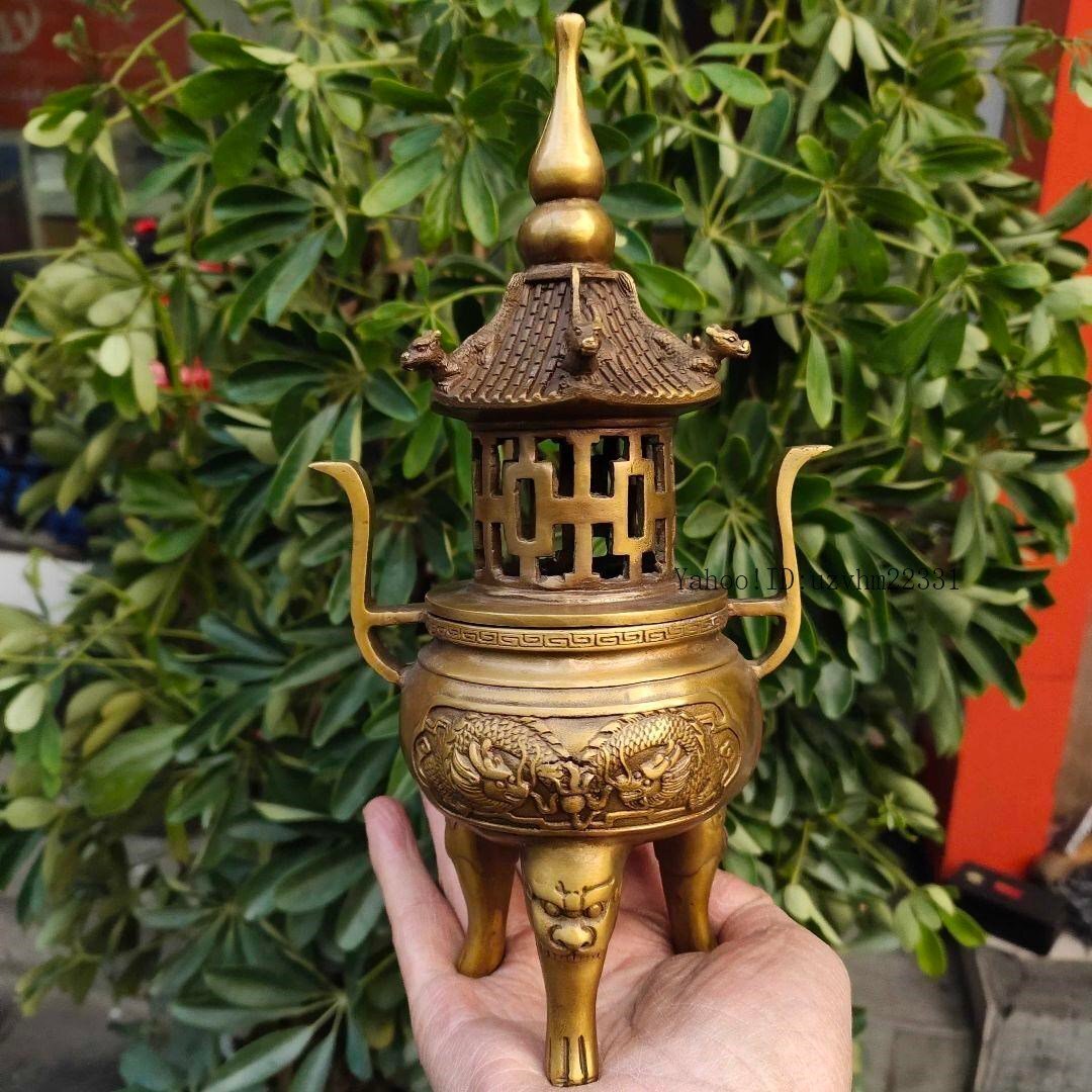 純銅製塔炉 細工 茶道具 工芸品 美術品 置物 純銅製塔炉 細工 茶道具 工芸品 美術品 置物(愛媛県松山市の