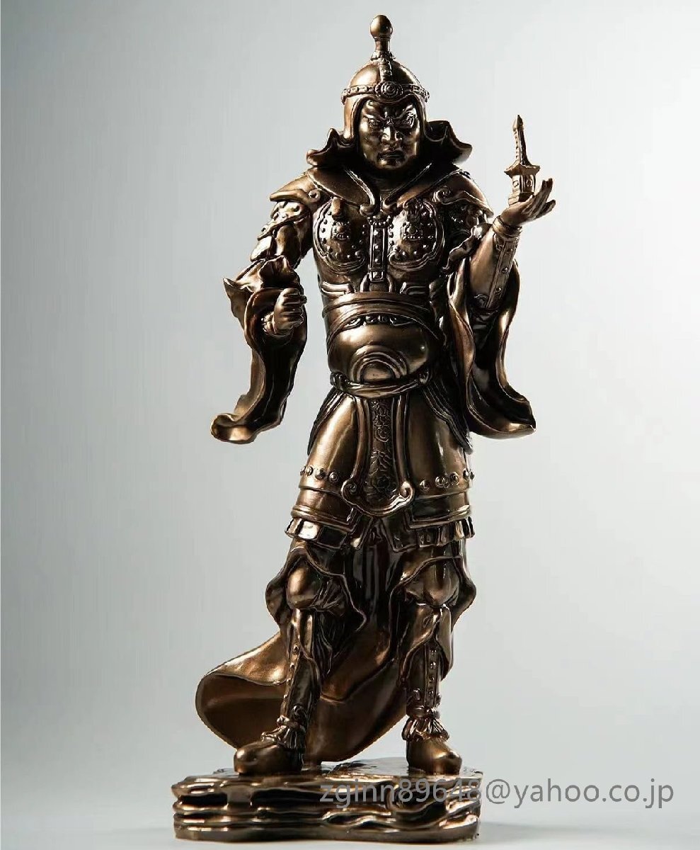 仏像 毘沙門天 ブロンズ像 多聞天 四天王 彫像 贈り物 美術品 総