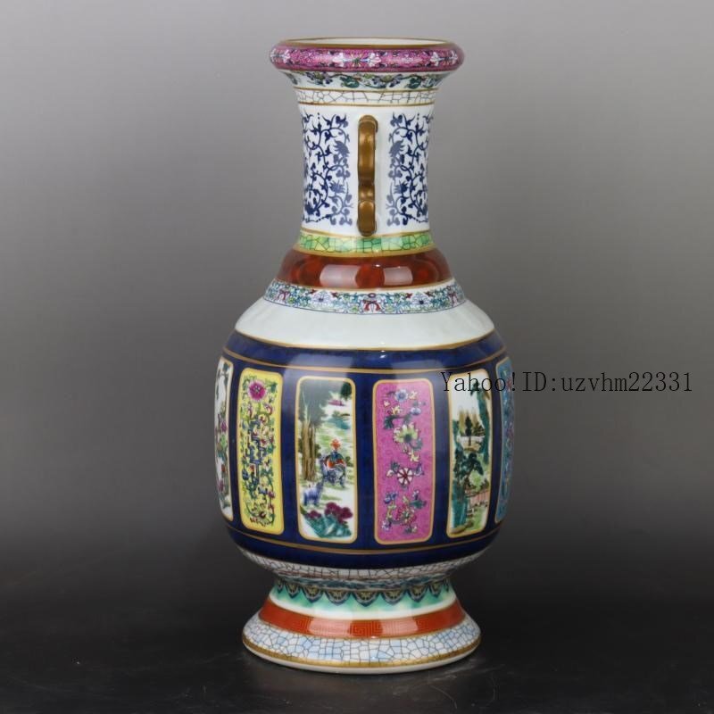 清乾隆蒔金琺瑯彩花鳥磁器王瓶  景徳鎮 陶磁器 装飾品 工芸品  美術品 置物 清乾隆琺瑯彩蒔金花鳥花瓶 景徳鎮 陶磁器 装飾品 現代工芸品