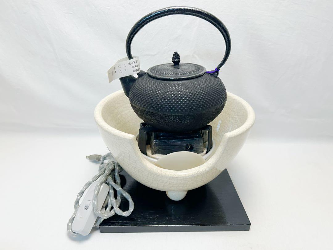 ほぼ未使用 茶道具 さつま織部 風炉型 野々田商店製 電熱器 政