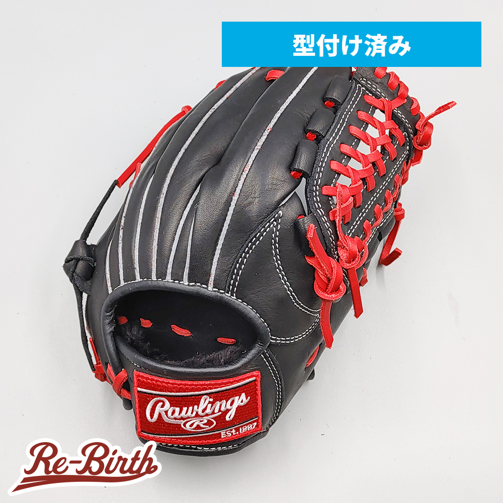 Rawlings 少年軟式用グローブ 黒/赤 内野用 美品 新品】 ローリングス 少年軟式グローブ / オールラウンド用 無料