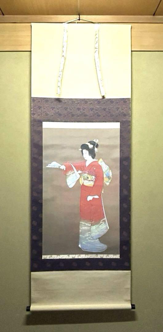 掛け軸 序の舞 上村松園筆 復刻 めだち