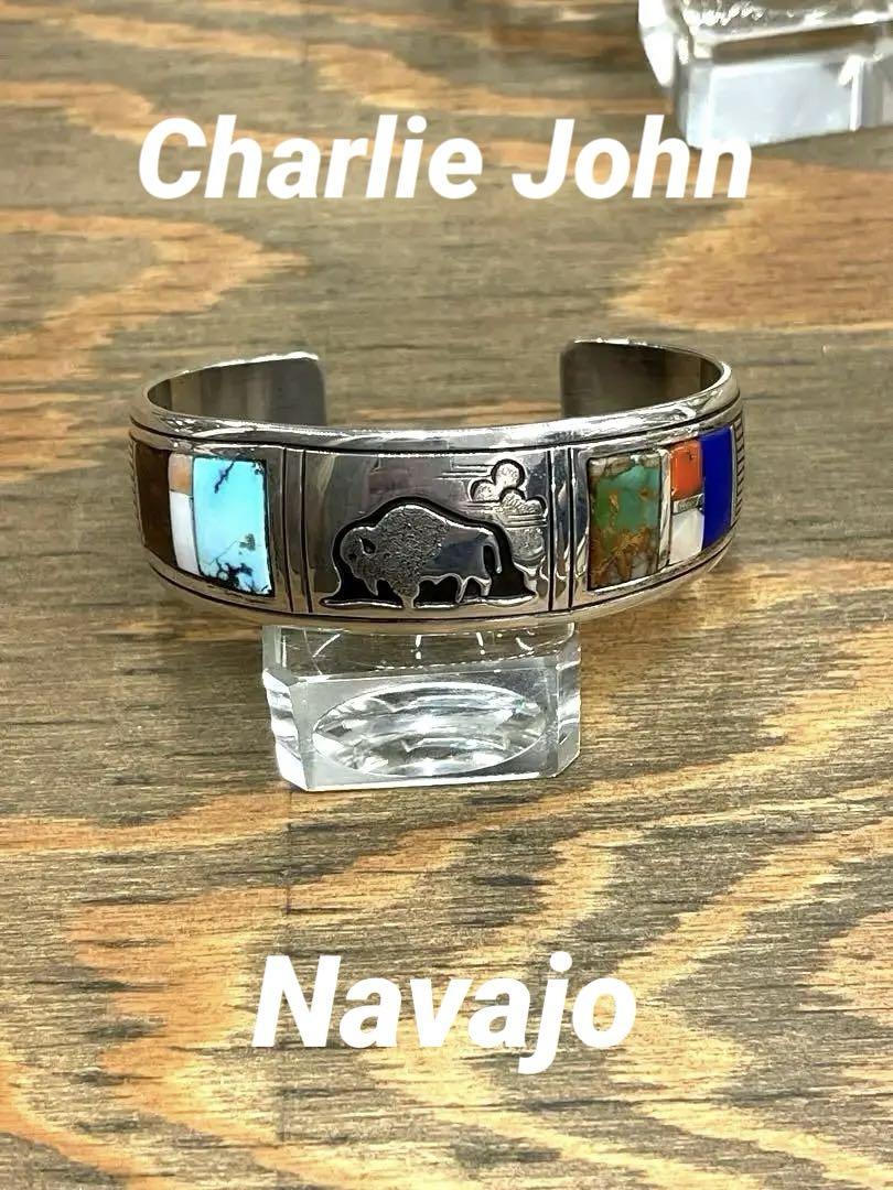 Charlie John オーバーレイ バングル インディアンジュエリー 新品 チャーリージョン Charlie John オーバーレイインレイ