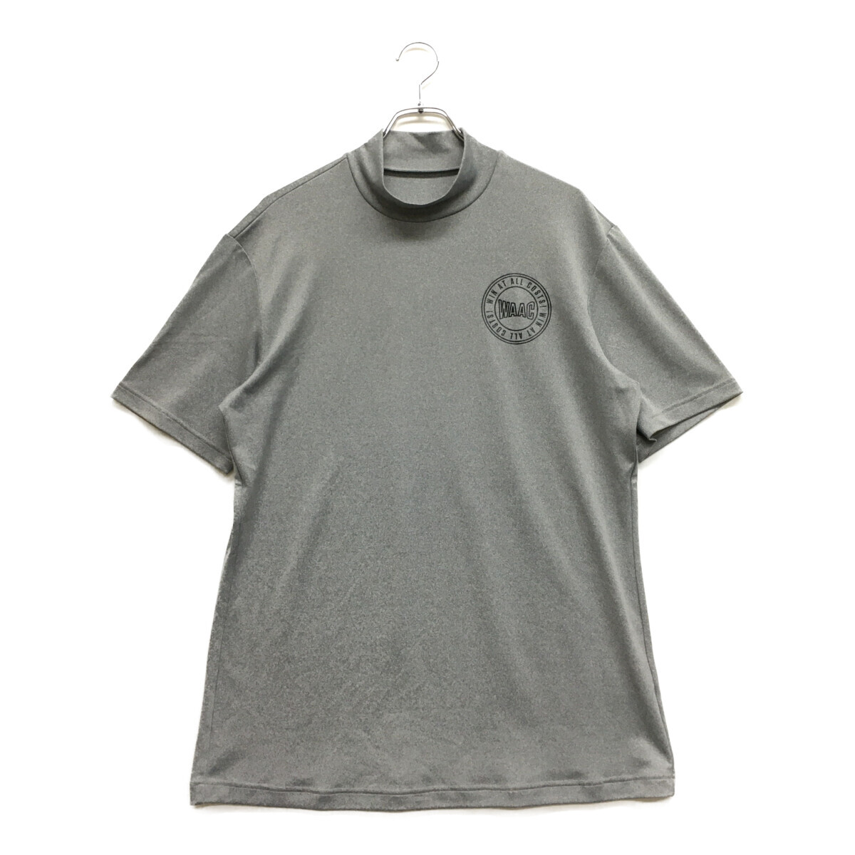 coco 中古 ワック WAAC メンズ 半袖シャツ 3(L) 白 ホワイト モックネック 星柄 ロゴ 25SS】MEN サスティナブルピケモックネック ホワイト