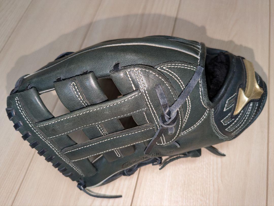 Mizuno Global Elite 左軟式グローブ ダークグリーン桑原モデル