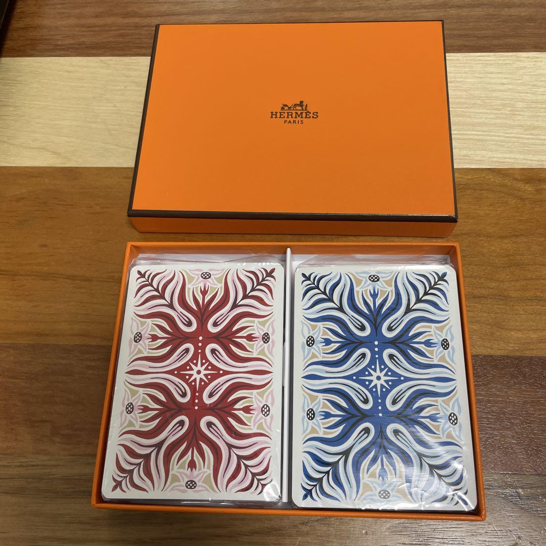 未使用　HERMES トランプセット 赤と青 未使用 HERMES トランプセット 赤と青（HERMES トランプセット