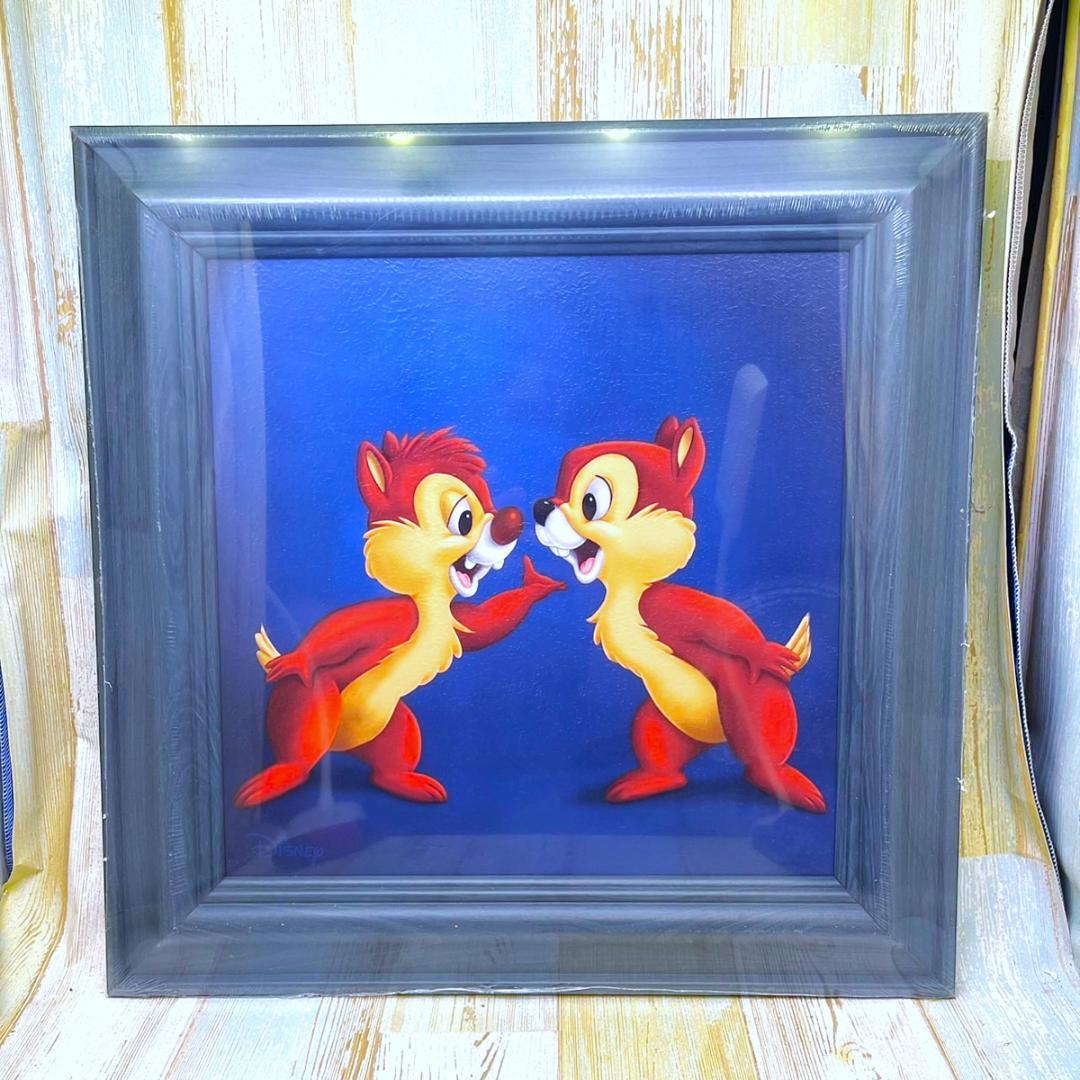 新品★チップとデール 油絵風 額縁 絵 絵画 ★ディズニー Disney TDL 新品☆チップとデール 油絵風 額縁 絵 絵画 ☆ディズニー Disney