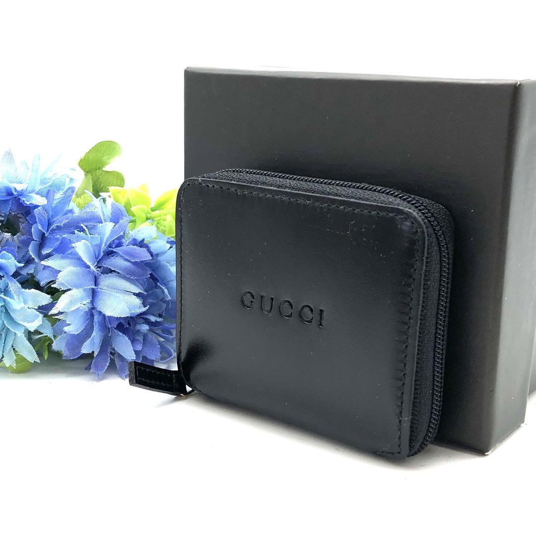 グッチ コインケース レザー 小銭 財布 黒 FI139 グッチ コインケース レザー 小銭 財布 黒 FI139（GUCCI(グッチ