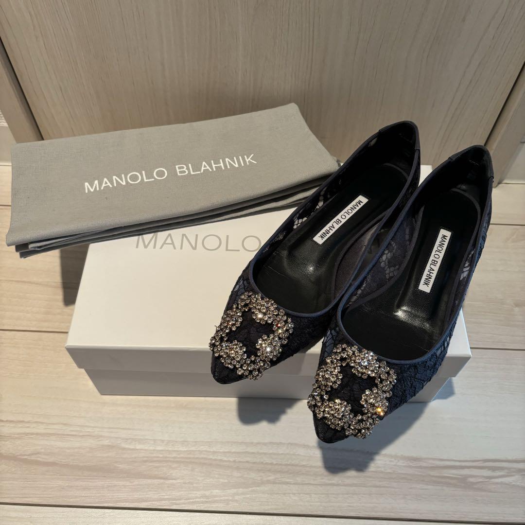 【Manolo Blahnik】(マノロブラニク)のレースハンギシ 0223-manolo-blahnik-the-