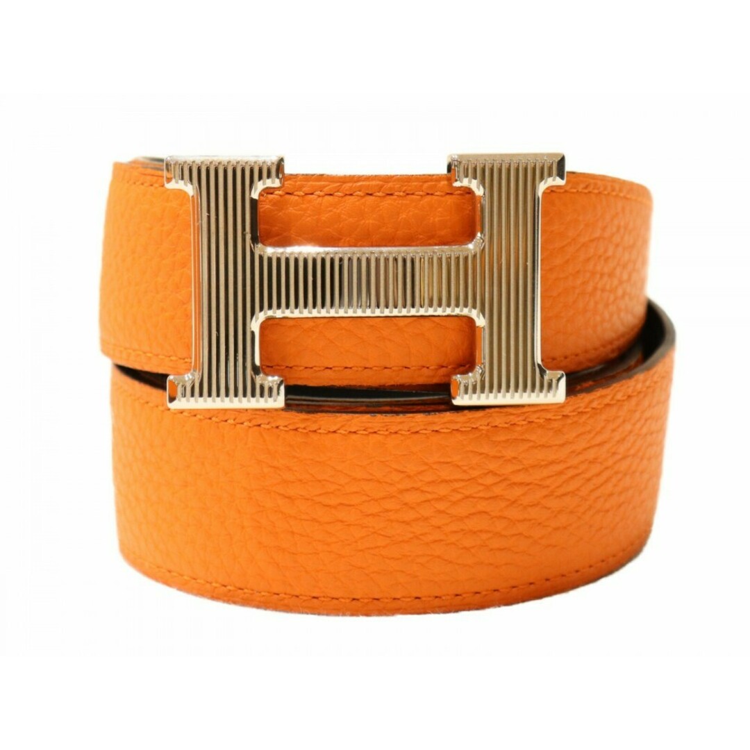 箱あり】HERMES エルメス Hストリエリバーシブルベルト レザー