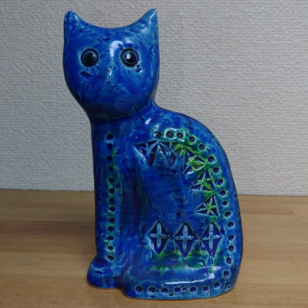 BITOSSI／FLAVIA】リミニブルー 陶器 ネコ 猫 イタリア製