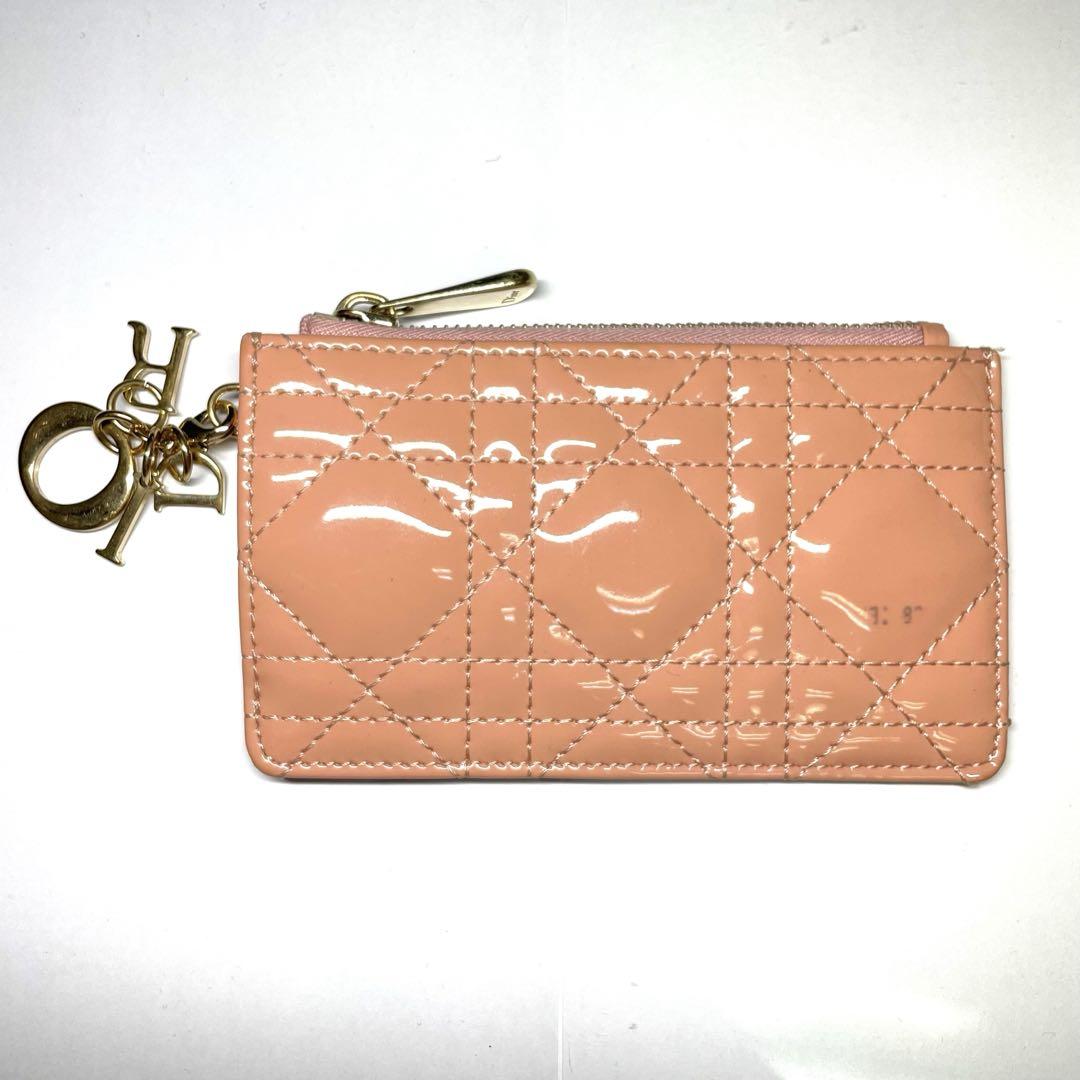 Dior カナージュ キーケース PVC ピンク レディース ディオール レディディオール カナージュ レザー キーケース