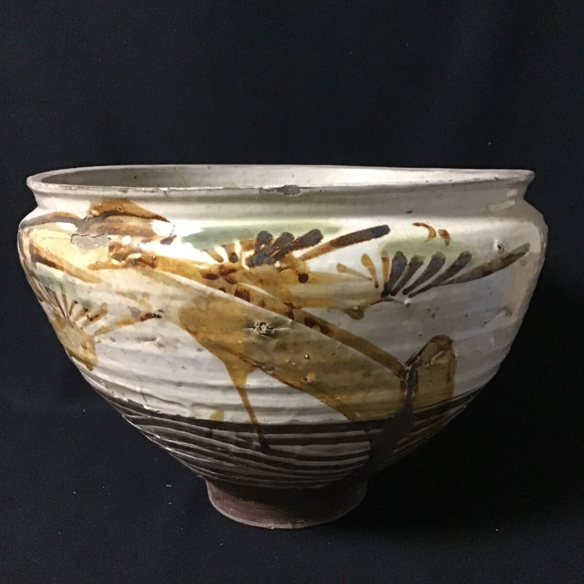 弓野焼 松絵甕 水指 茶道具　唐津焼　古唐津　絵唐津 Yahoo!オークション -「二彩唐津」の落札相場・落札価格