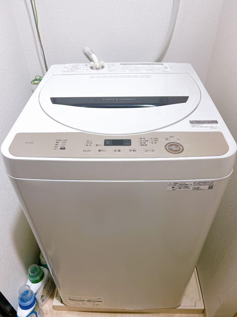 SHARP ES-GE6E 洗濯機 本体 （中古 高年式 6.0kg 全自動洗濯機