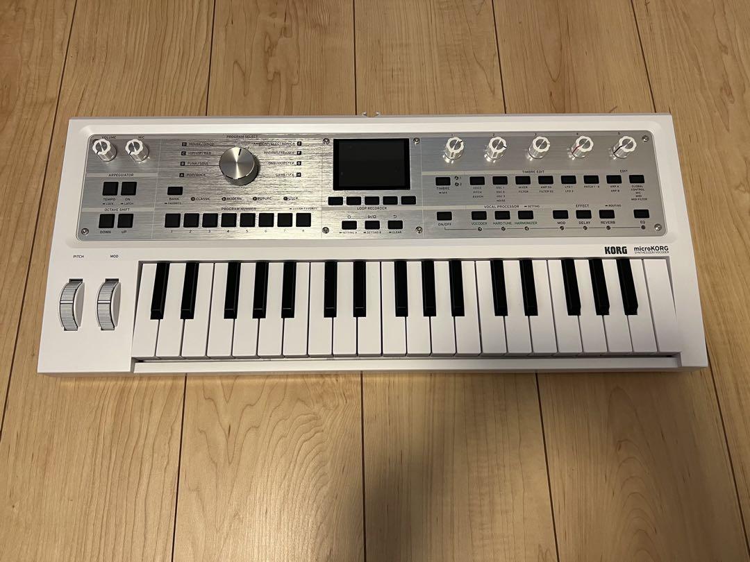 KORG microKORG ホワイト 37鍵 アナログシンセサイザー KORGmicroKORG 2 MWH(メタリックホワイト) MK-2 -SYNTHESIZER