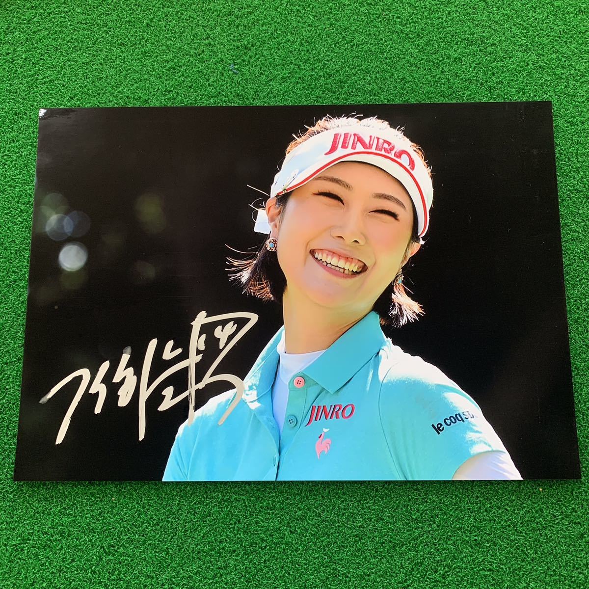 キムハヌル直筆サイン入り写真集、JLPGAマフラータオルセット JLPGA 女子プロゴルフ キム ハヌル選手のサイン入りフォト(写真