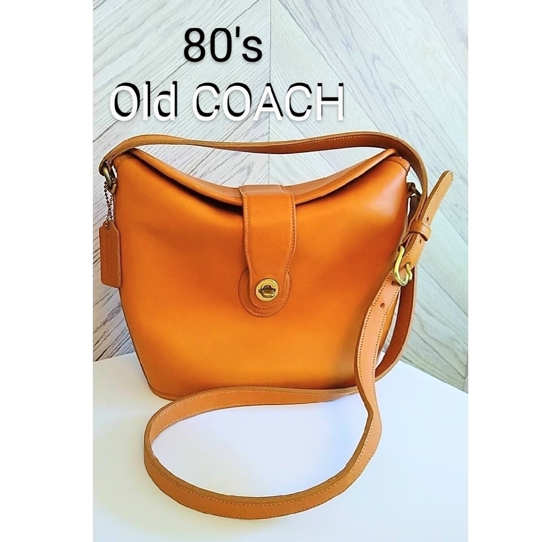 美品✨COACH オールドコーチ ショルダーバッグ グラブタンレザー 9829 美品 コーチ ショルダーバッグ ターンロック グラブタンレザー