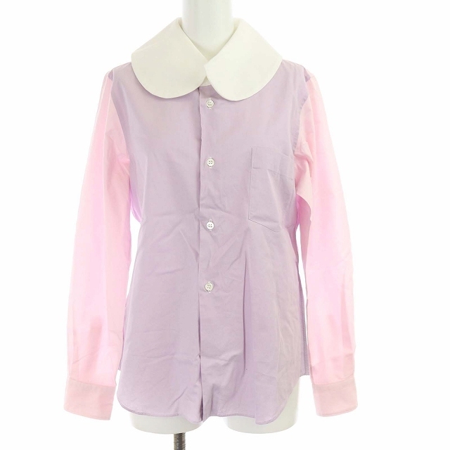COMME des GARCONS - コムデギャルソン GIRL 長袖 ブラウス シャツ ビッグカラー XS ピンク 中古・古着通販】COMME des GARCONS GIRL (コムデギャルソン