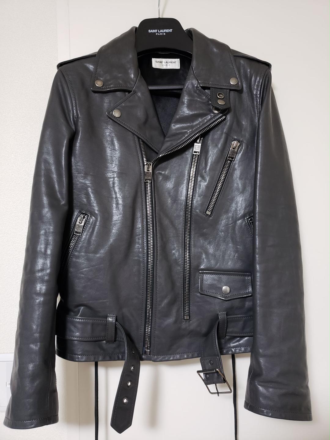 Saint Laurent L17 ライダースジャケット グレー（サンローラン