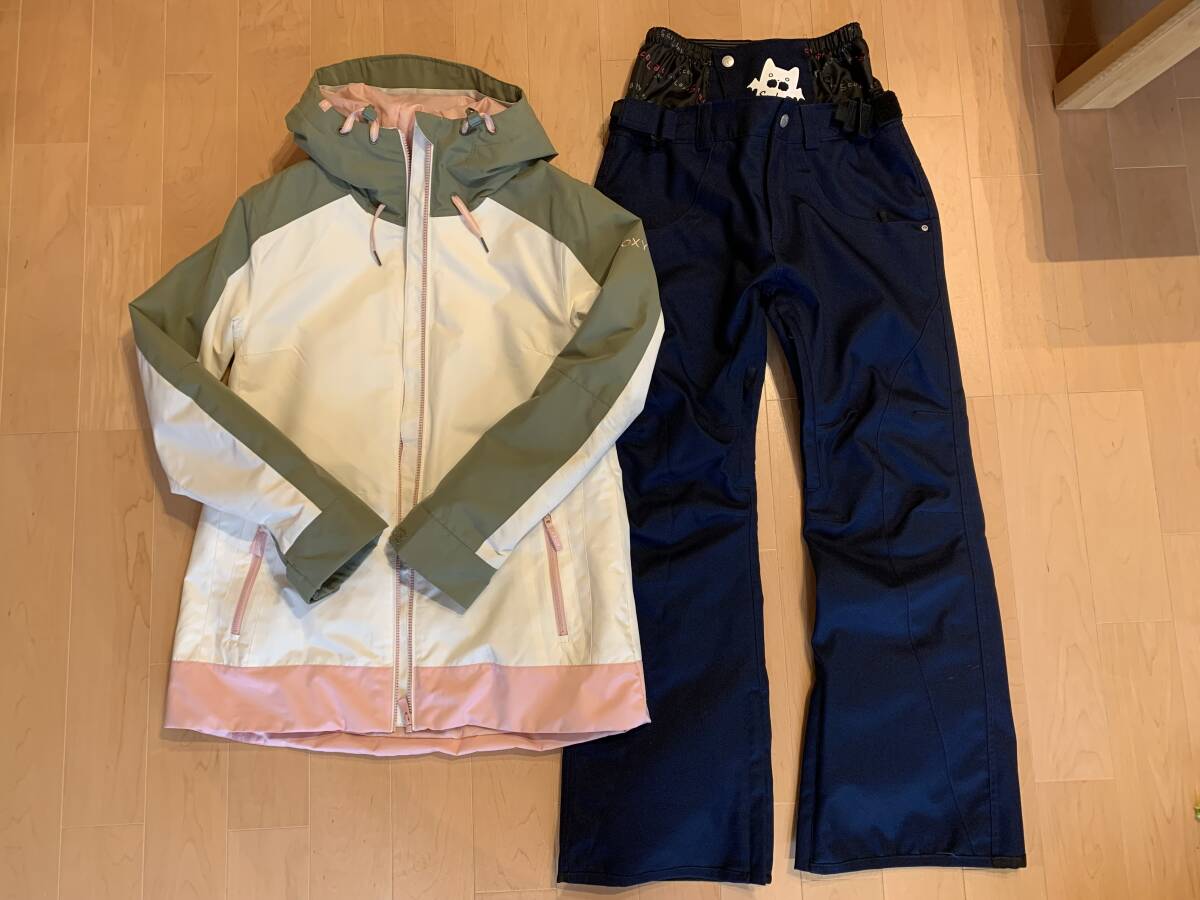 ROXY スノーボードウェア Mサイズセット ROXY ロキシー スノーボードウェア レディース サイズ：M 上下