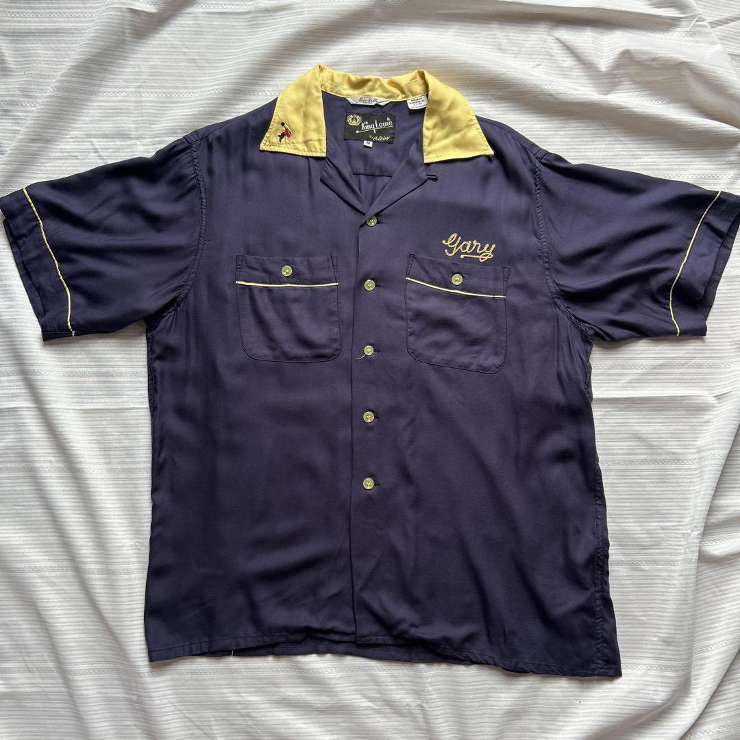 50's 復刻 レーヨンボーリングシャツ 東洋×King Louie むせる sizeM