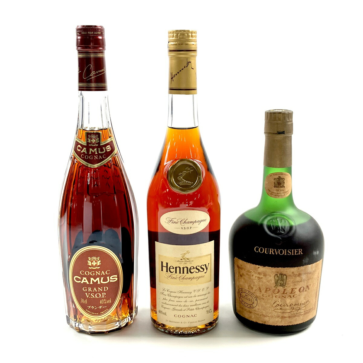 3本 カミュ ヘネシー クルボアジェ コニャック 700ml ブランデー