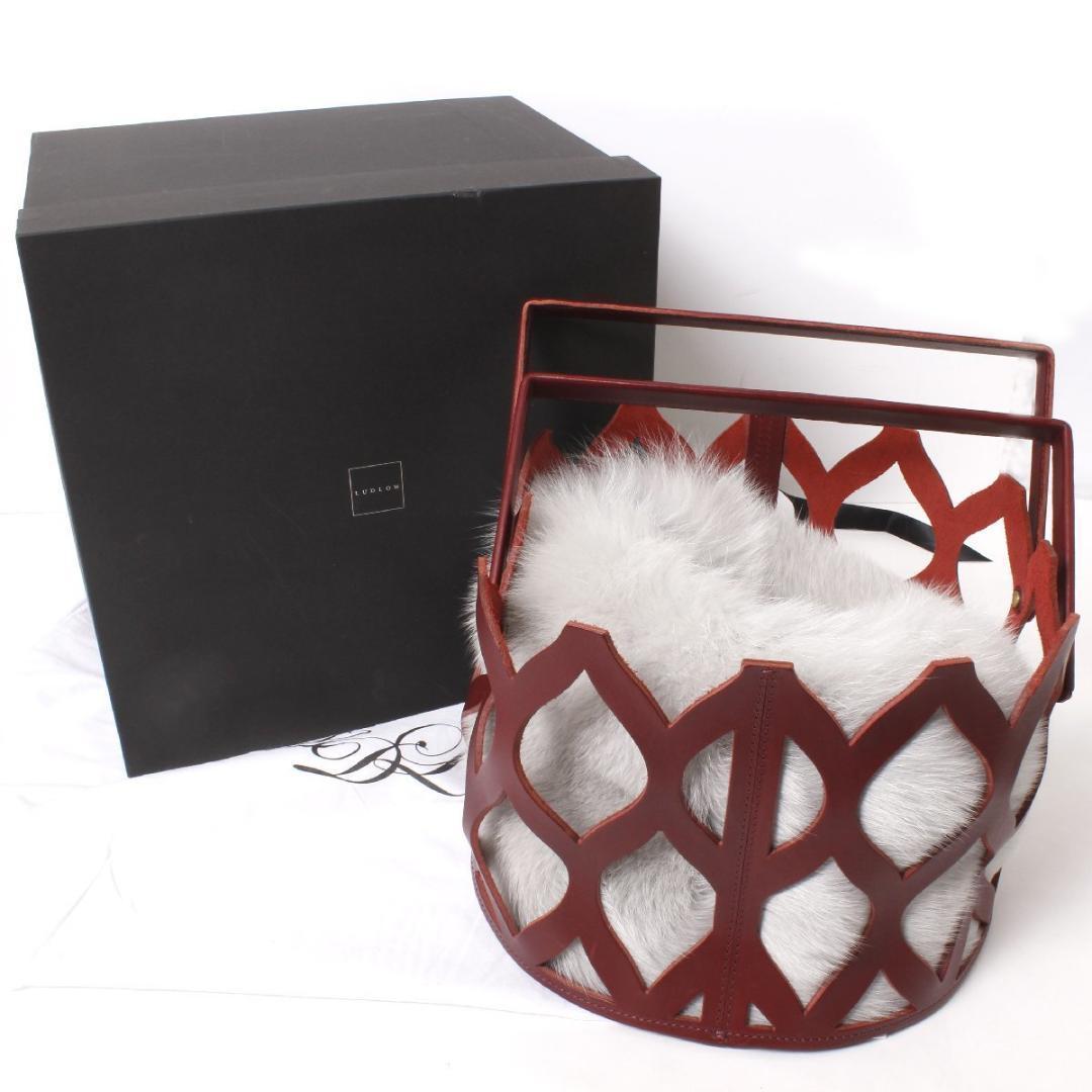 LUDLOW Fox leather basket ファーバッグ ラドロー 美品 ラドロー FOXファー バッグ LUDLOW ハンドバッグ