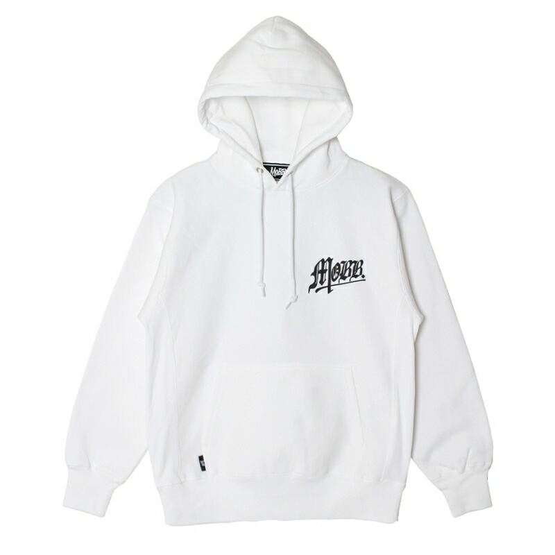 MOBB. ホワイト フード付きパーカー MOBB モブ ロゴプルオーバーフーディーパーカー ホワイトの通販