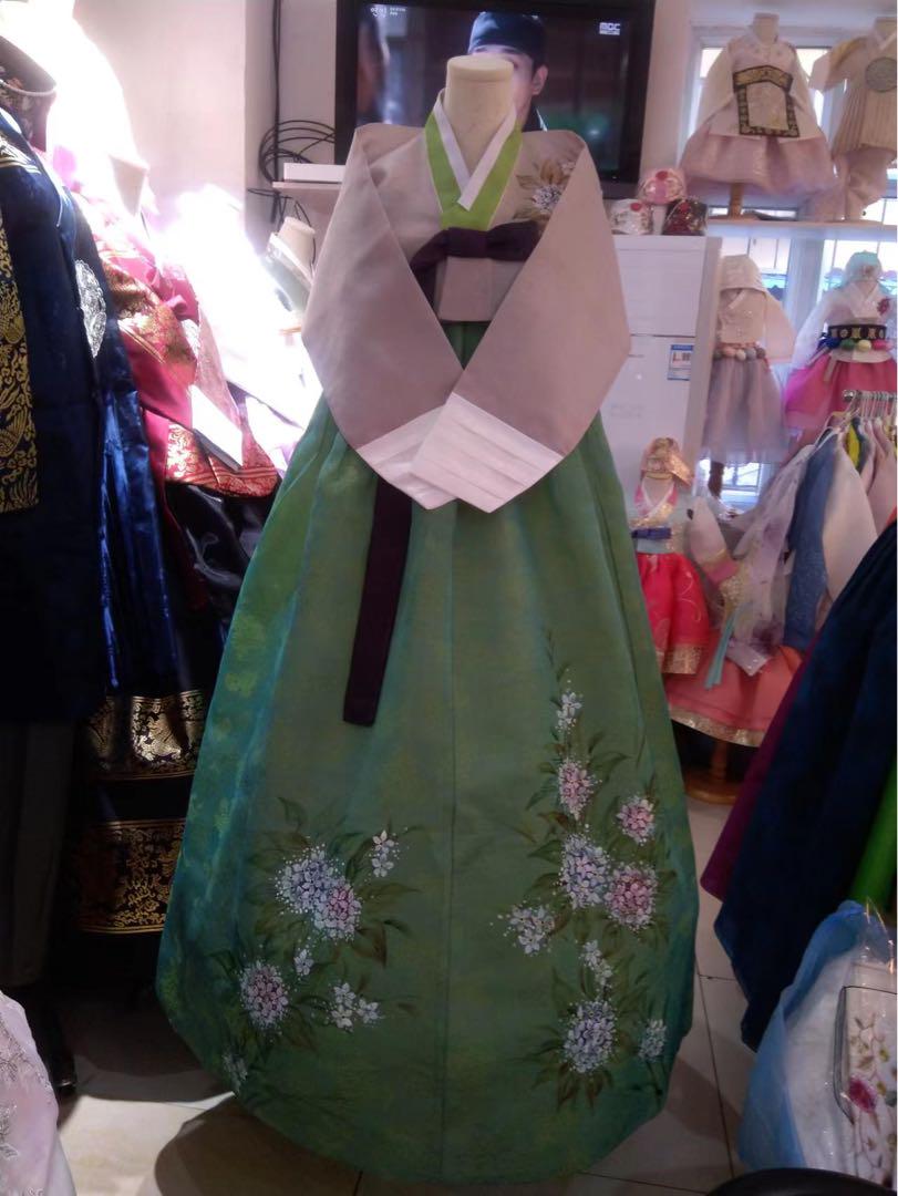 おーこ ☆新作韓国チマチョゴリ韓服民族衣装刺繍入り チマチョゴリセットhnムグン(身長92～94cm 3号サイズ) セット 夢