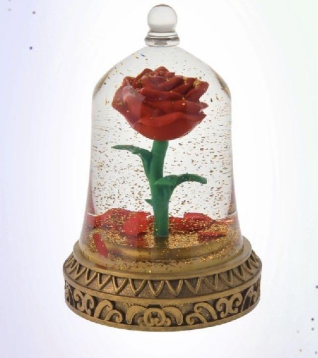 ディズニー 美女と野獣 薔薇の花 スノードーム ちぎる