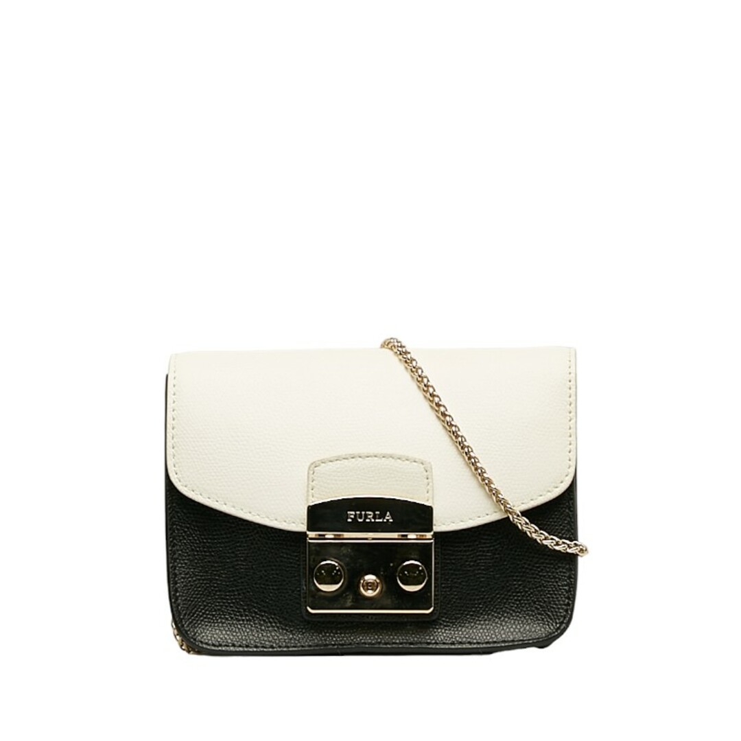 フルラ FURLA ショルダーバッグ マルチカラー チェーン レザー e30 フルラ メトロポリス バイカラー チェーン ショルダーバッグ
