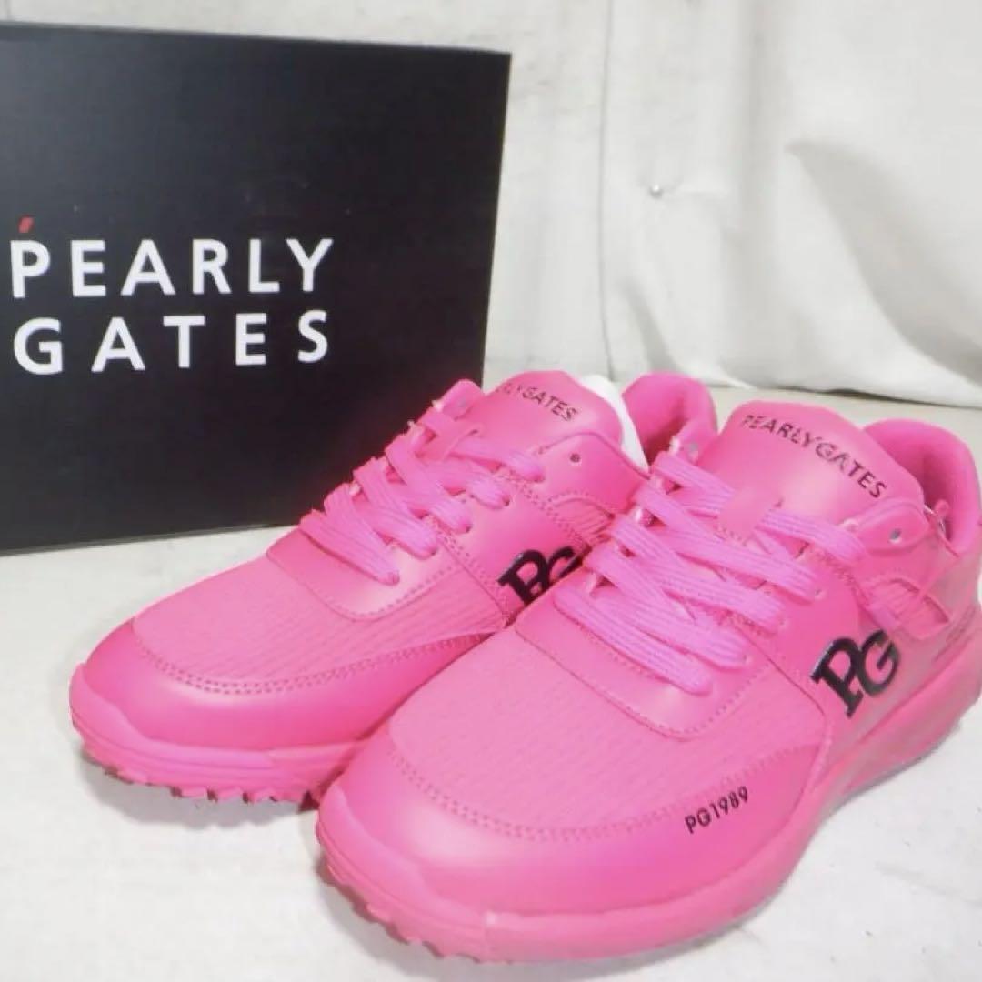 PEARLY GATES パーリーゲイツ ゴルフシューズ23.5cm PINK③