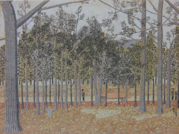 山下 清、神宮外苑、希少高級画集画、新品額装付、salt（Yahoo