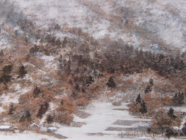 澁澤卿、【寒郷暮雪】、希少な大判額装用画集より、美品、日本人画家 澁澤卿、【寒郷暮雪】、希少な大判額装用画集より、美品、日本人