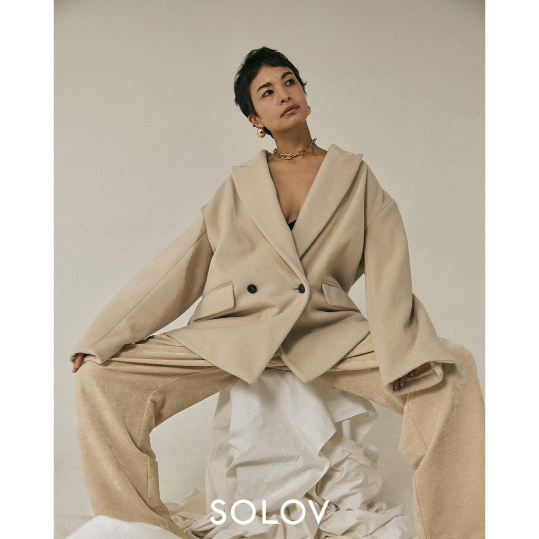 ゆかゆうへい SOLOV ウール　ジャケットコート solov 貫か tailored jacket coat クレオパトラ