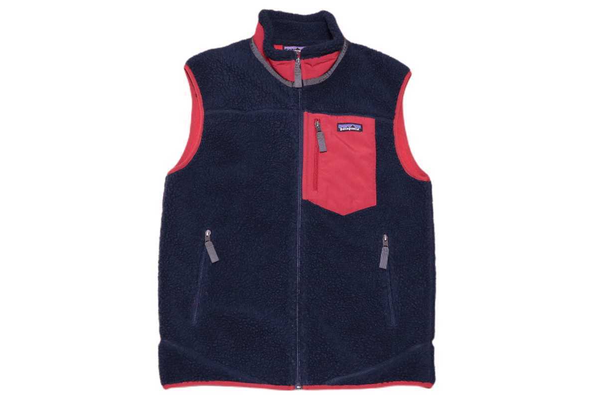 patagonia パタゴニア フリースベスト メンズ Mサイズ 紺赤
